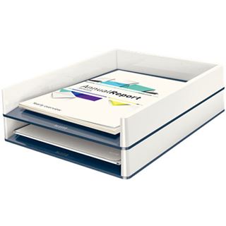 Leitz Briefablage WOW Duo Colour, A4, Polystyrol, wei&szlig;