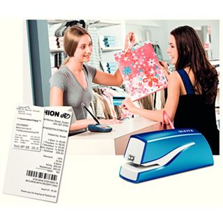 Leitz Elektrisches Heftger&auml;t WOW, blau-metallic