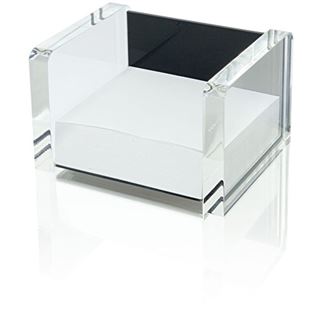 WEDO Zettelbox "acryl exklusiv", glasklar/schwarz