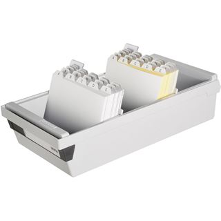 HAN Karteikasten, A6 quer, f&uuml;r 1.300 Karten, lichtgrau