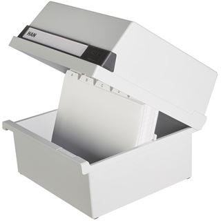 HAN Karteikasten, A5 quer, f&uuml;r 800 Karten, lichtgrau (965-11)