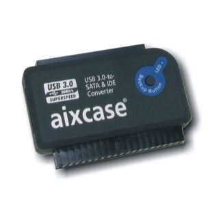 Aixcase USB 3.0-to-SATA&/IDE-Konverter OTB, mit Netzteil GS