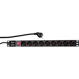 Logilink 19" Steckdosenleiste 9fach mit An/Aus Schalter