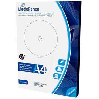 MediaRange Etiketten für CD/DVD/BD 100er Pack