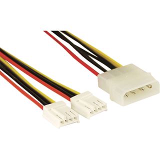 (&euro;24,50*/1m) 0.20m InLine Stromkabel Adapter Molex-Stecker auf