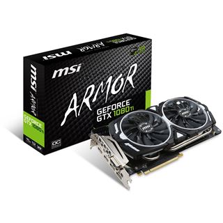 11GB MSI GeForce GTX 1080 Ti ARMOR 11G OC Aktiv PCIe 3.0 x16 (Retail)