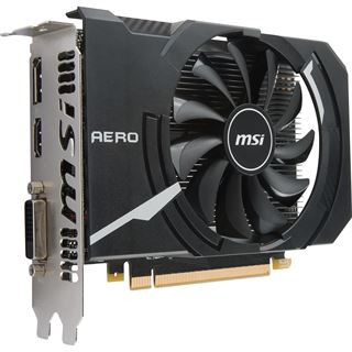 2GB MSI GeForce GTX 1050 AERO ITX 2G OC Aktiv PCIe 3.0 x16 (Retail)