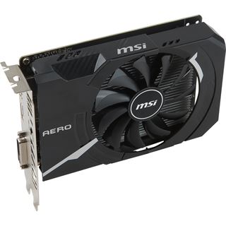 2GB MSI GeForce GTX 1050 AERO ITX 2G OC Aktiv PCIe 3.0 x16 (Retail)