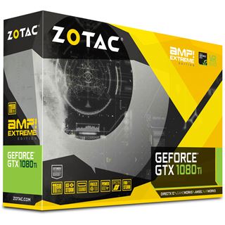 11GB ZOTAC GeForce GTX 1080 Ti AMP Extreme Aktiv PCIe 3.0 x16 (Retail)