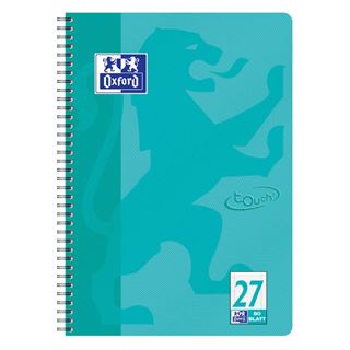 Oxford Collegeblock Touch, A4+, liniert, 80 Blatt, aqua