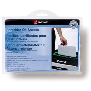 Rexel Schmiermittel-Blätter für Aktenvernichter, 20 Blatt