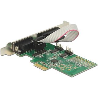 Delock PCI Expr Card 4x D-Sub9 (je 2 auf Slotblech)