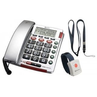 Amplicomms BIGTel 50 Alarm plus Grosstastentelefon silber