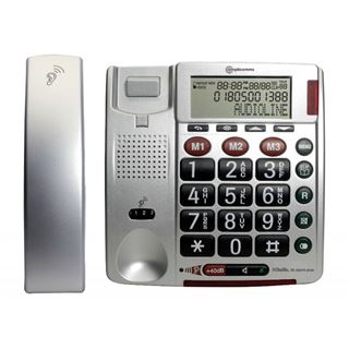 Amplicomms BIGTel 50 Alarm plus Grosstastentelefon silber