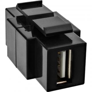 InLine USB 2.0 Snap-In Einsatz USB A Buchse/ B Buchse schwarzes