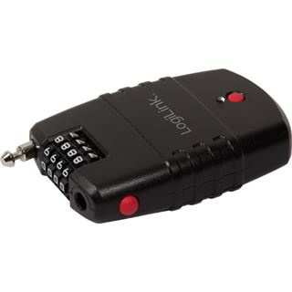 Logilink Kombinationsschloss 4-stellig mit Alarmfunktion schwarz