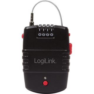 Logilink Kombinationsschloss 4-stellig mit Alarmfunktion schwarz