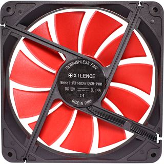 Xilence XF051 140x140x25mm 700 U/min 30 dB(A) schwarz/rot