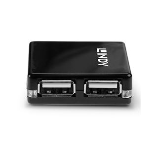 Lindy USB-Hub 2.0 Mini Hub 4 Port 4x4cm Bus powered only