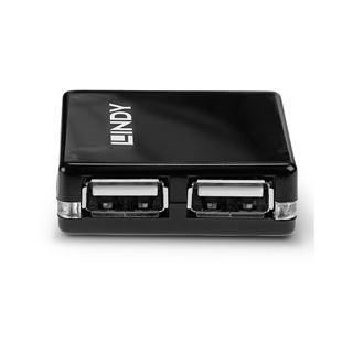 Lindy USB-Hub 2.0 Mini Hub 4 Port 4x4cm Bus powered only