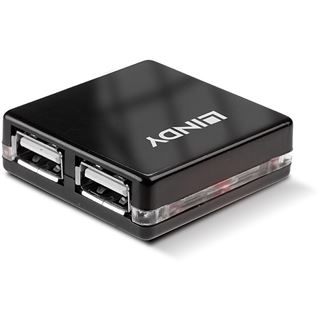 Lindy USB-Hub 2.0 Mini Hub 4 Port 4x4cm Bus powered only