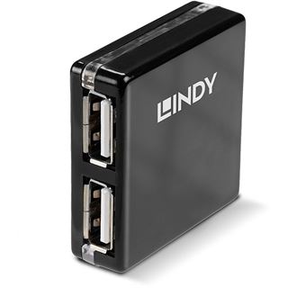 Lindy USB-Hub 2.0 Mini Hub 4 Port 4x4cm Bus powered only
