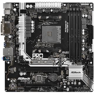 ASRock A320M Pro4 AMD A320 So.AM4 Dual Channel DDR4 mATX Retail