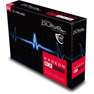 4GB Sapphire Radeon RX 560 16CU Pulse 4GD5 Aktiv PCIe 3.0 x16 (Retail)