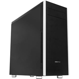 Cooltek NC-01 Midi Tower ohne Netzteil schwarz/silber