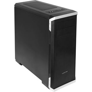 Cooltek NC-02 Midi Tower ohne Netzteil schwarz/silber