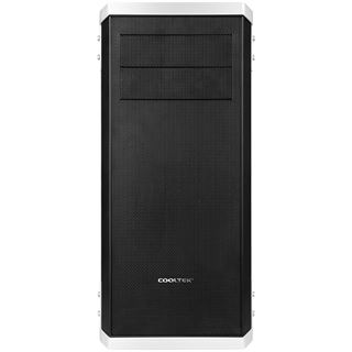 Cooltek NC-02 Midi Tower ohne Netzteil schwarz/silber