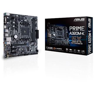 Asus PRIME A320M-K AMD A320 So.AM4 Dual Channel DDR4 mATX Retail