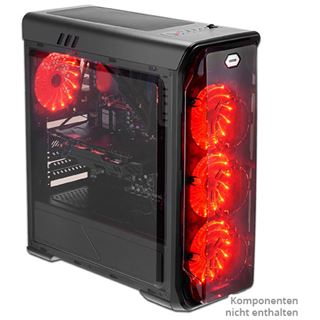 LC-Power 988B Red Typhoon mit Sichtfenster Midi Tower ohne Netzteil