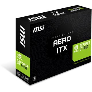 2GB MSI GeForce GT 1030 AERO ITX 2G OC Aktiv PCIe 3.0 x16 (x4)