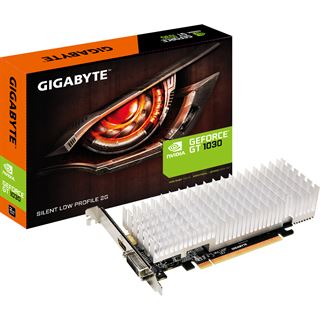 2GB Gigabyte GeForce GT 1030 Silent Low Profile 2G Passiv PCIe 3.0