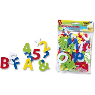 Folia Bastelfilz-Stanzteile Buchstaben selbstklebend