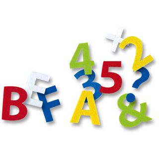 Folia Bastelfilz-Stanzteile Buchstaben selbstklebend