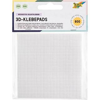 Folia 3D-Klebepads, 5 x 5 mm, wei&szlig;, sortiert