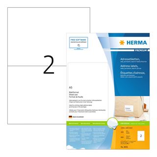 Herma Universal-Etiketten Premium 148,5 x 105 mm wei&szlig;