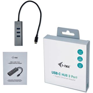 I-TEC USB-C Metal Hub + GLAN Adapter