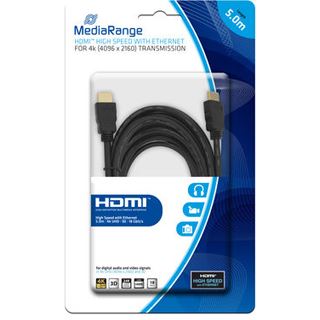 (&euro;2,18*/1m) 5.00m MediaRange HDMI Anschlusskabel High-Speed mit
