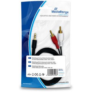 (€4,90*/1m) 1.00m MediaRange Audio Anschlusskabel 2xCinch Buchse