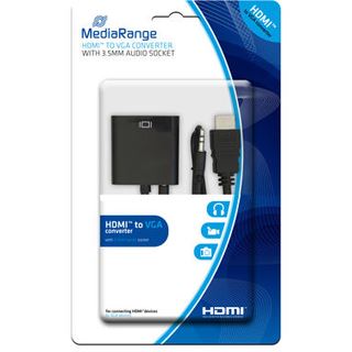 MediaRange HDMI Adapter HDMI-Stecker auf VGA 15pol Buchse + 3.5mm