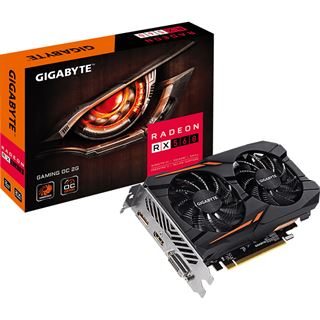 2GB Gigabyte Radeon RX 560 GAMING OC 2G 16CU Aktiv PCIe 3.0 x16