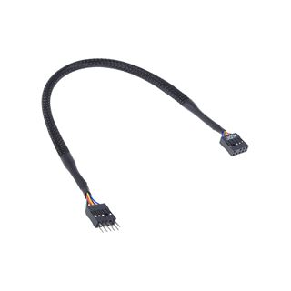 Phobya HD Audio Verlängerung Buchse/Stecker 30cm Schwarz