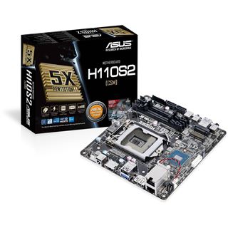 Asus H110S2/CSM Intel H110 So.1151 Dual Channel DDR4 Mini-STX Retail