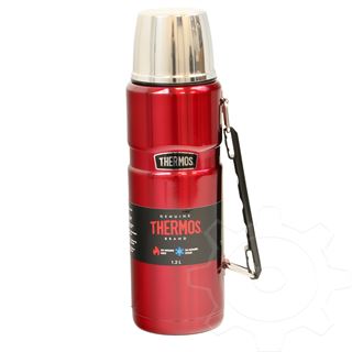 Thermos Isolierflasche STAINLESS KING, 1,2 Liter, rot