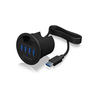 ICY Raidsonic BOX USB 3.0 Tisch-Hub mit 4 Ports USB Type-A