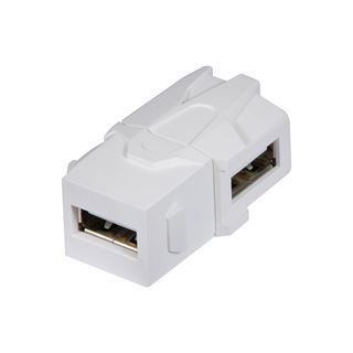 Lindy USB 90 Typ A F/F Doppelkupplung Keystone Modul f&uuml;r Wandd.
