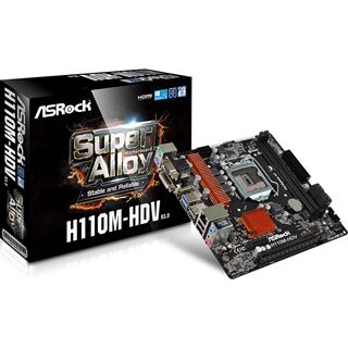 ASRock H110M-HDV R3.0 Intel H110 So.1151 Dual Channel DDR mATX Retail